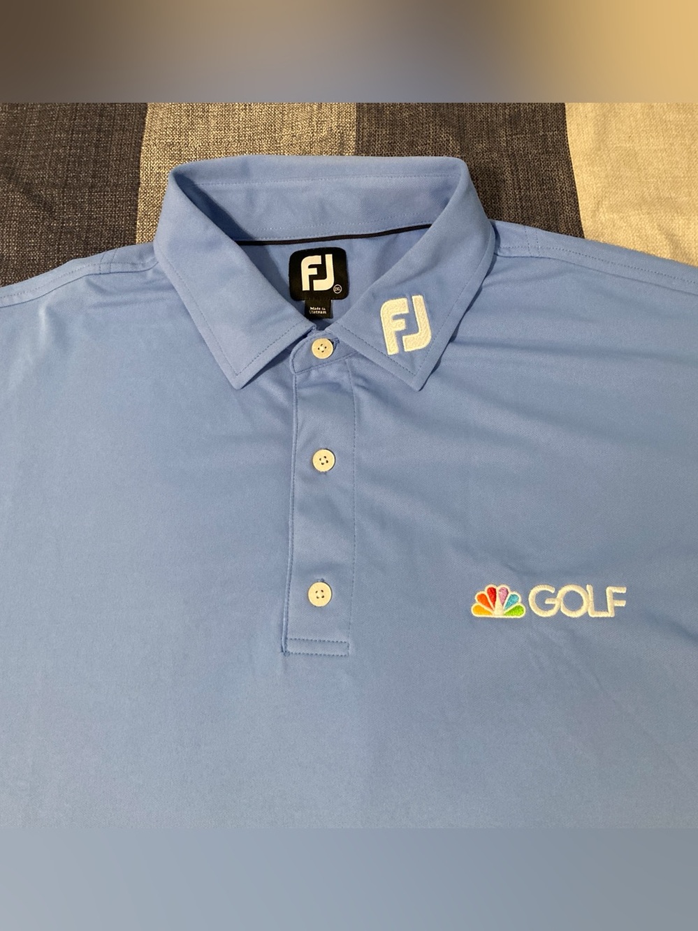 Footjoy FJ Mens S/S Polo Shirt Sz 2XL NBC Golf Blue Embroidered